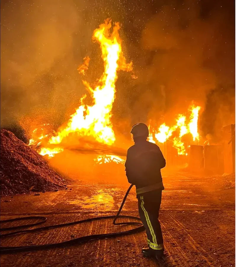 200 Tonnes of Timber Go Up in Flames as Fire Crews Battle Massive Somerset Blaze