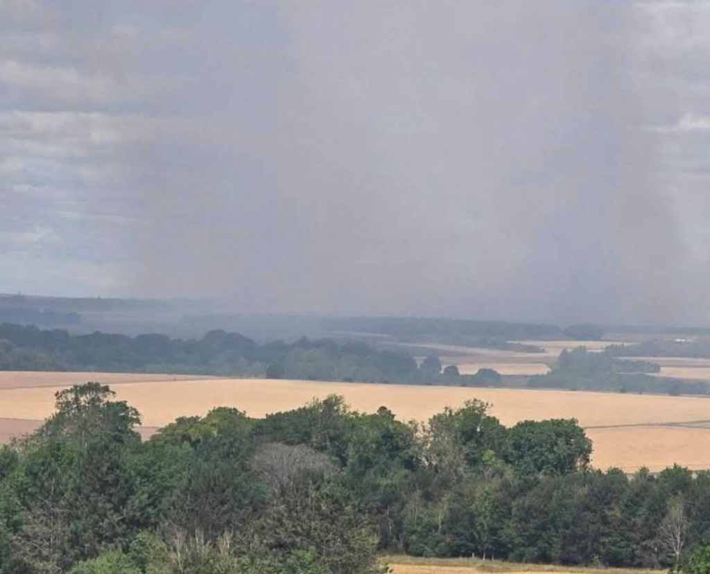 Six Fire Crews Tackle Blaze Spreading Across Salisbury Plain Farmland
