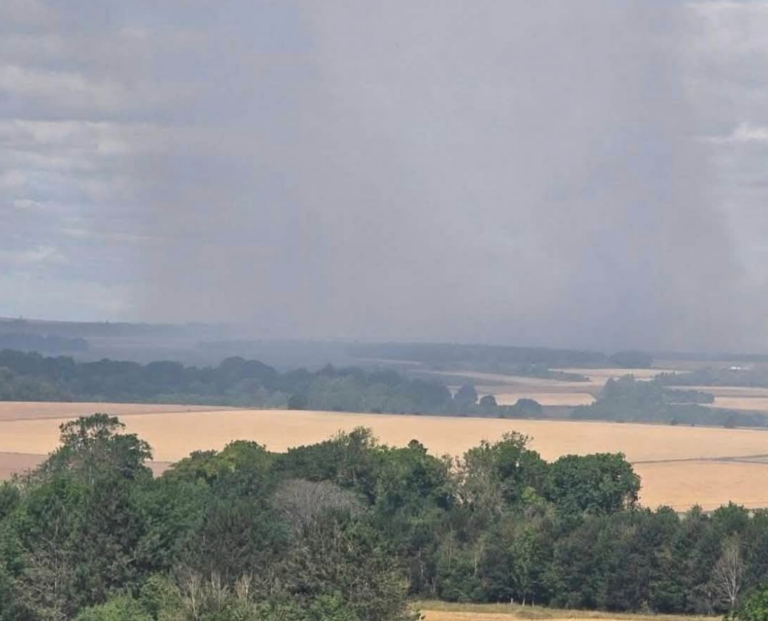 Six Fire Crews Tackle Blaze Spreading Across Salisbury Plain Farmland