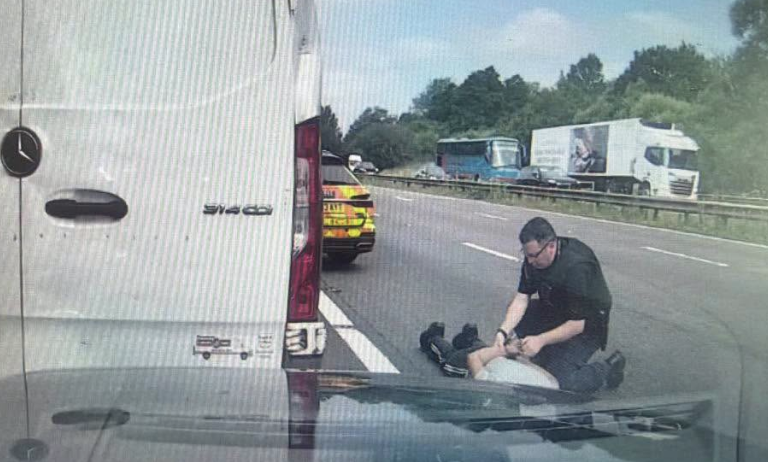 Driver arrested after Mercedes Sprinter fails to stop on M6 before police pursuit