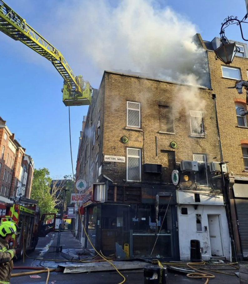 Restaurant Fire Rips Through Building in Clerkenwell as 80 Firefighters Tackle Blaze