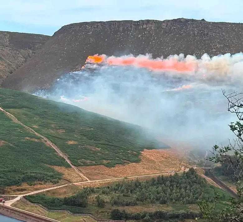 Peak District left scorched as crews battle ‘apocalyptic’ wildfire day and night