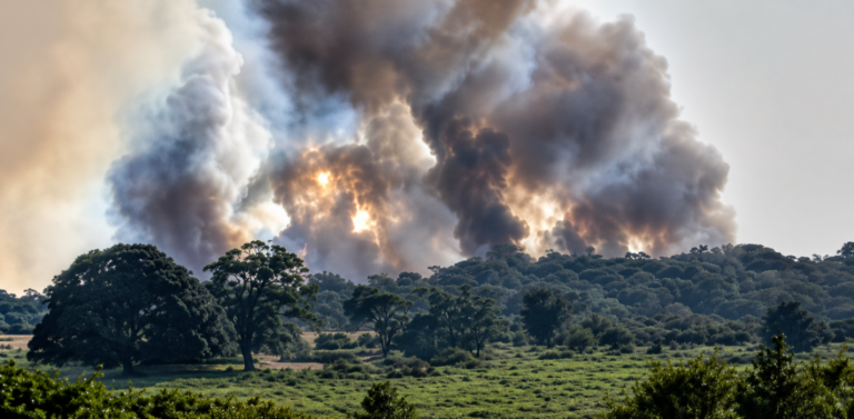 A31 closed in both directions as HGV blaze spreads to trees with 16 fire crews at scene