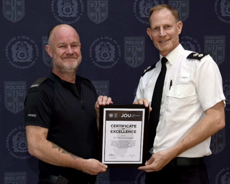 Police Officer Honoured After Risking His Life to Save Seriously Injured Woman on M3