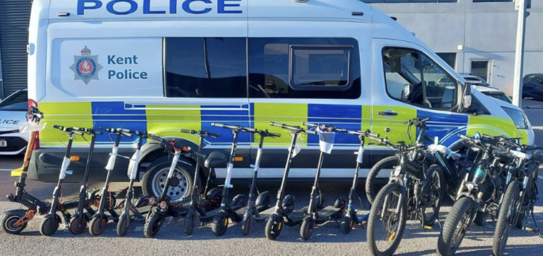 More than 40 e-bikes and e-scooters seized in Gravesham crackdown as vehicles crushed