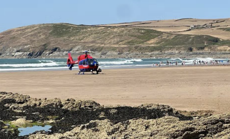 Man dies at Croyde Beach despite desperate efforts of emergency crews