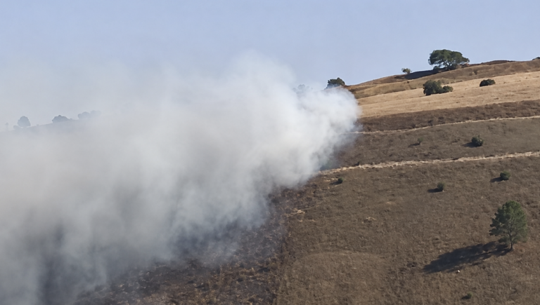 Major incident declared as firefighters battle large blaze near Westbury White Horse