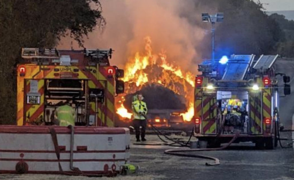 A34 partially reopens after lorry fire causes hours of delays near Winchester