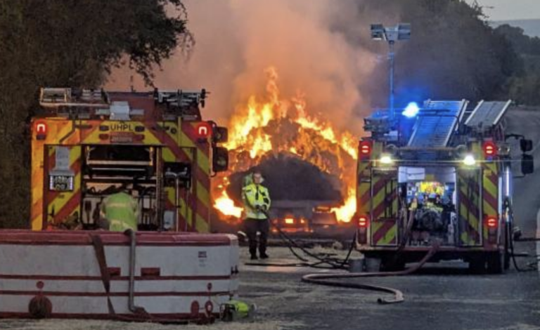 A34 partially reopens after lorry fire causes hours of delays near Winchester