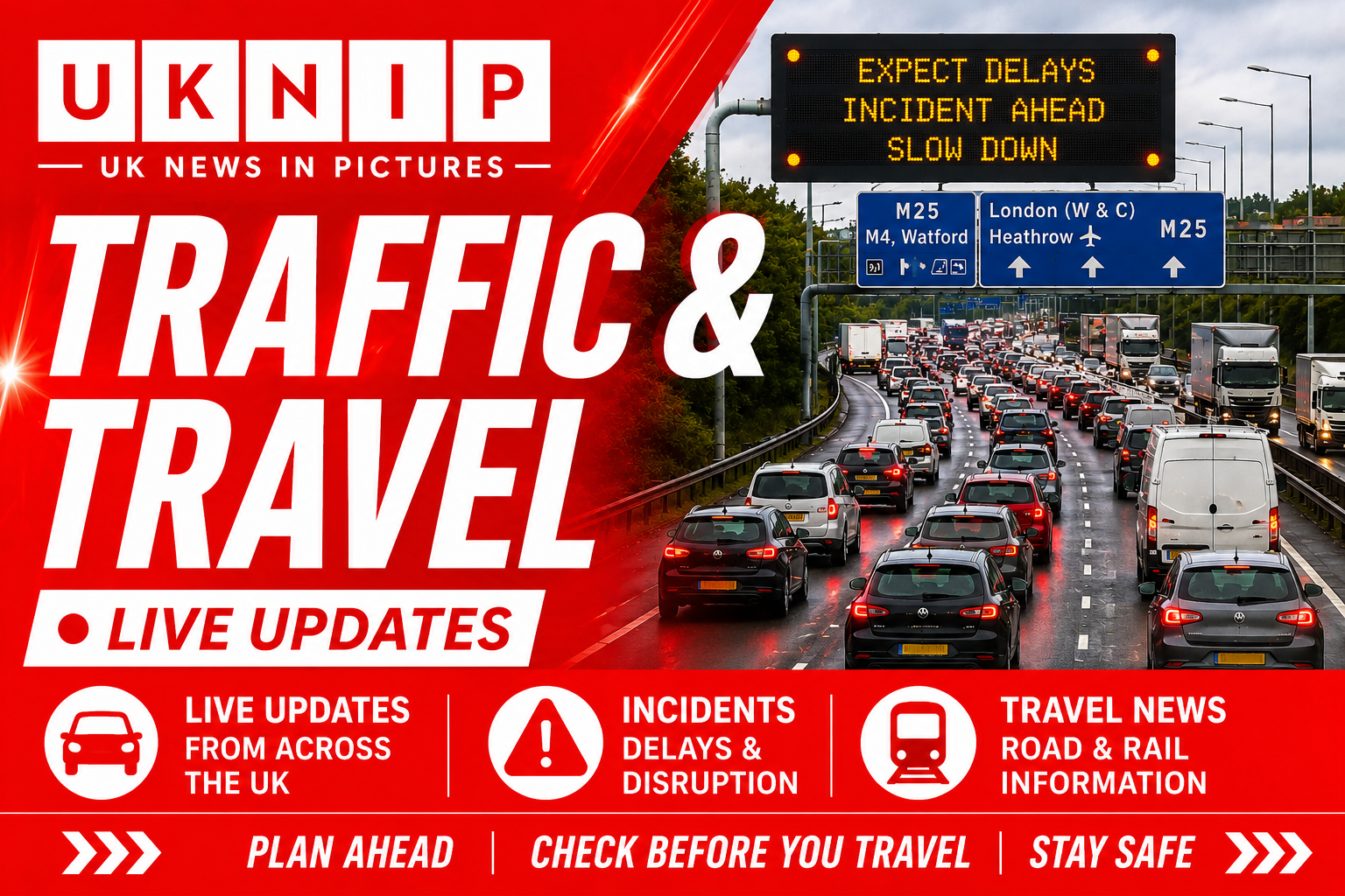 Major road, rail and airport disruption across the South East