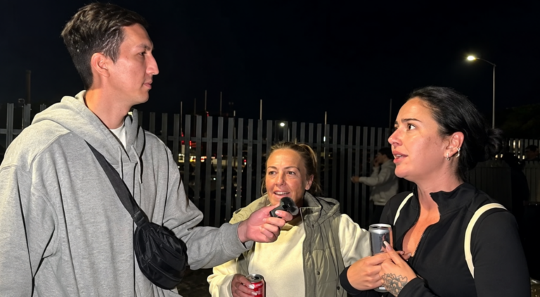 Sister of murdered Rhiannon Whyte joins anti-migrant protest as demonstrators confront asylum boat