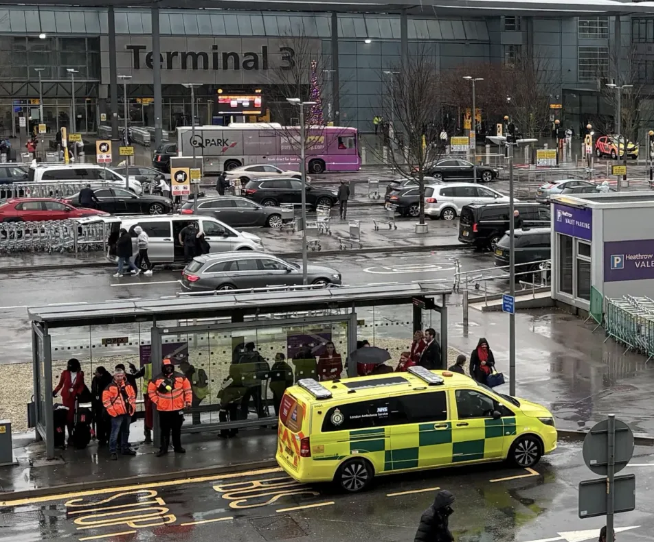Four jailed after tear gas attack at Heathrow Airport leaves passengers vomiting blood and struggling to breathe