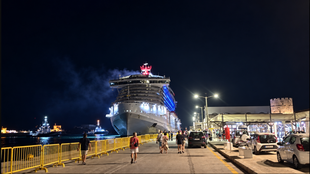 Virgin Voyages cruise ship breaks free from moorings and hits three boats in Rhodes