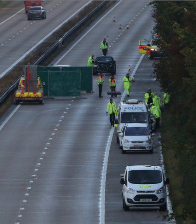 M3 Motorway Southbound  Closed After Fatal Rush Hour Collision Near Basingstoke
