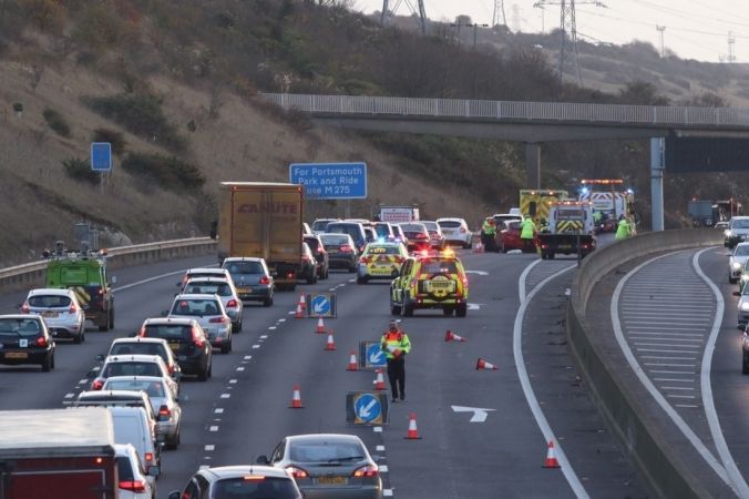 Serious Collision On M27 Eastbound Near Fareham