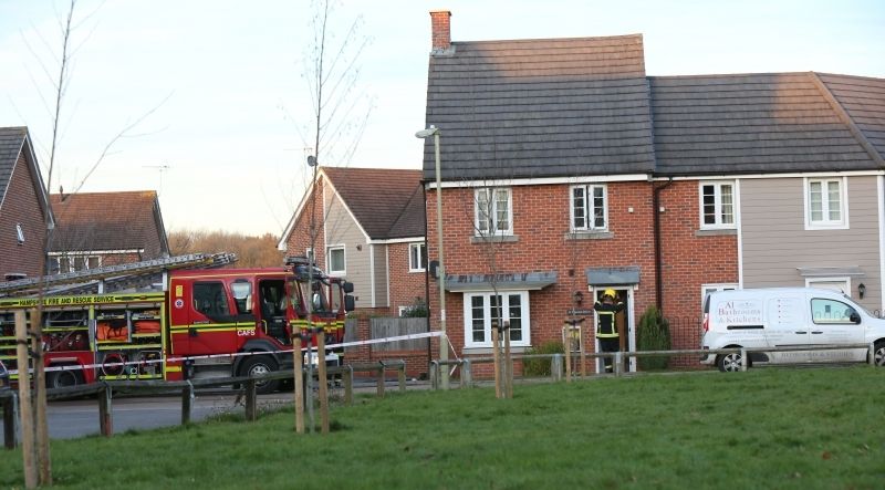 Garden Fire Spreads To New Build  House In Basingstoke