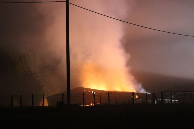 Arson Probe Launched As Fire Crews  Battle Two Barn Fires In Hampshire Villiage