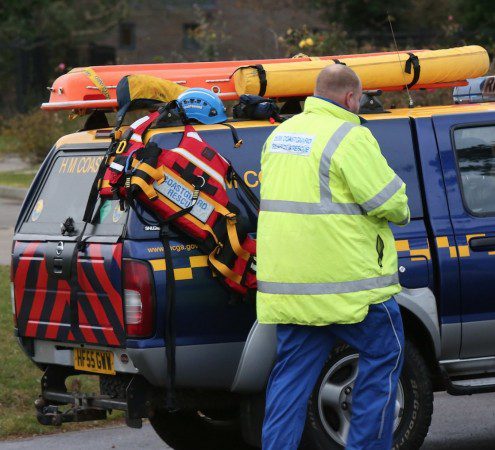 Man Rescue By Hillhead  Coastguard And  Hart Team Following  20 Foot Cliff Fall