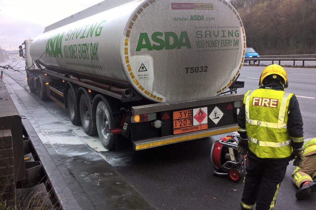 Quick Thinking Tanker Driver Averts Major Incident On M3 Motorway