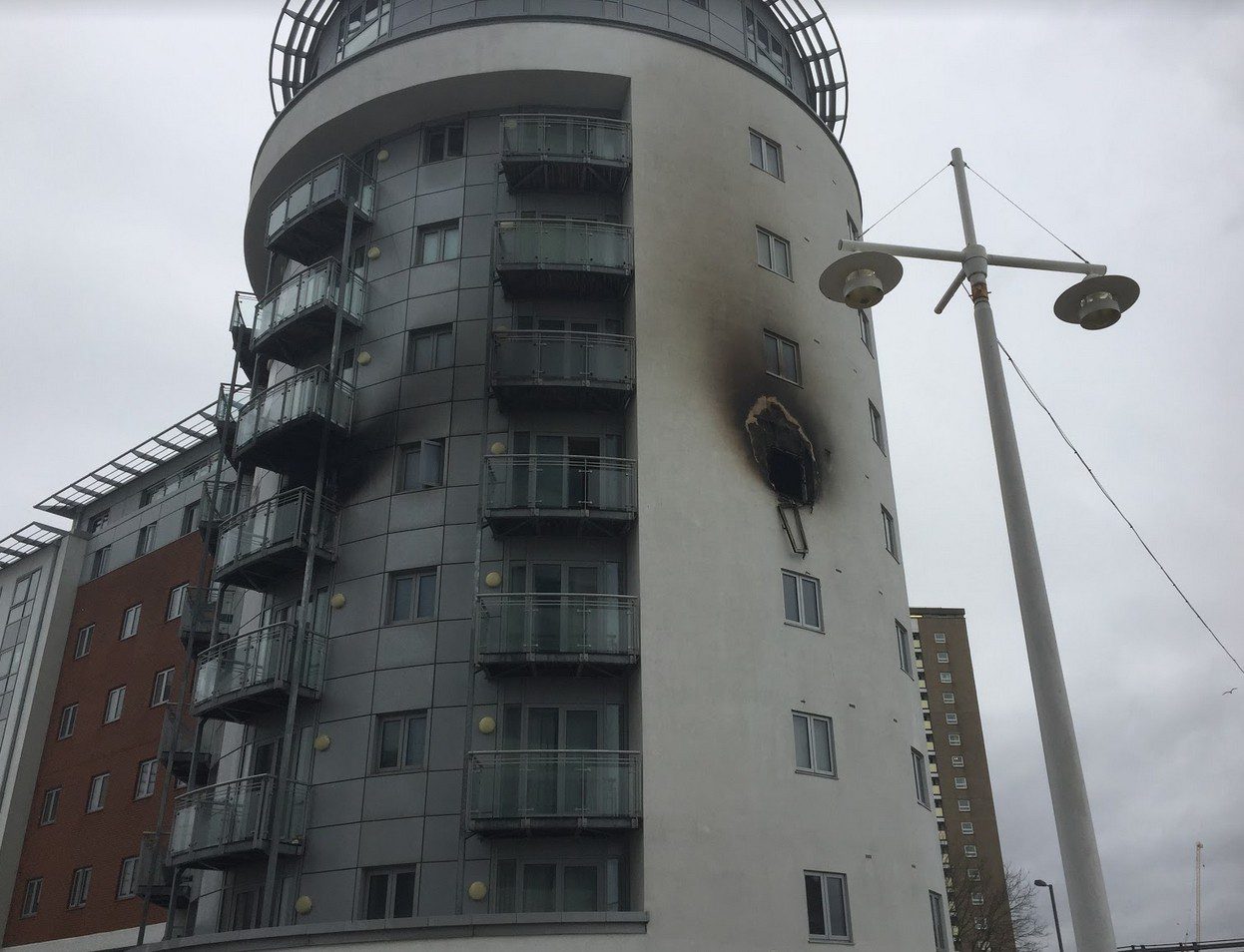 Kitchen Fire Rips Through Flat Leaving It Gutted At Gunwharf Quays