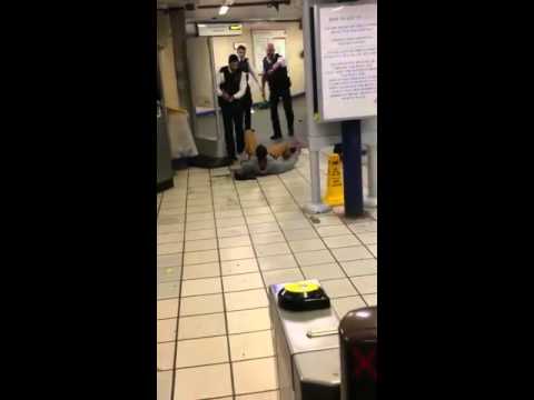London Second Tube Terror As Knifeman Screaming Slashes Mans Throat | Leyton Train Station