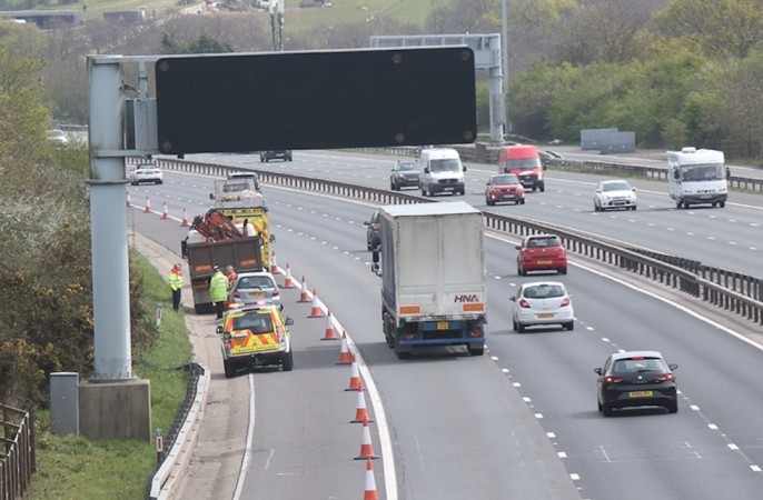 Road Traffic Collision On M27  Near Fareham