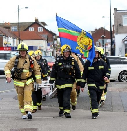 Thirty Ladder-laden Firefighter Raise Money For The Firefighters Charity