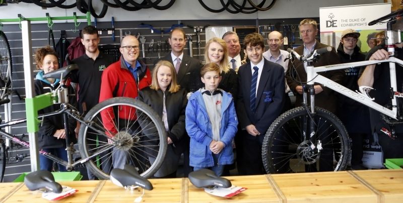 The Earl Of Wessex Visits Motiv8’s Community Cycle Hub In Portsmouth  To Celebrate The Success Of The Duke Of Edinburgh’s Award