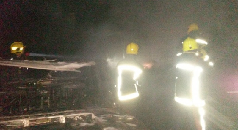 Fire Crews Battle Fire With Gas Cylinders In Romsey.