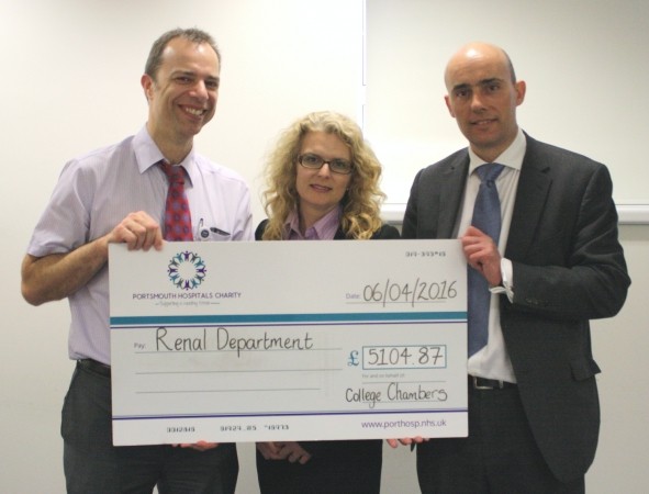 Southampton Barristers Donate 5k To Qa Renal Unit