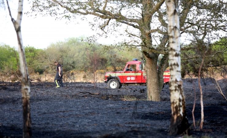 Fire Crews Battle Blaze At Browndown