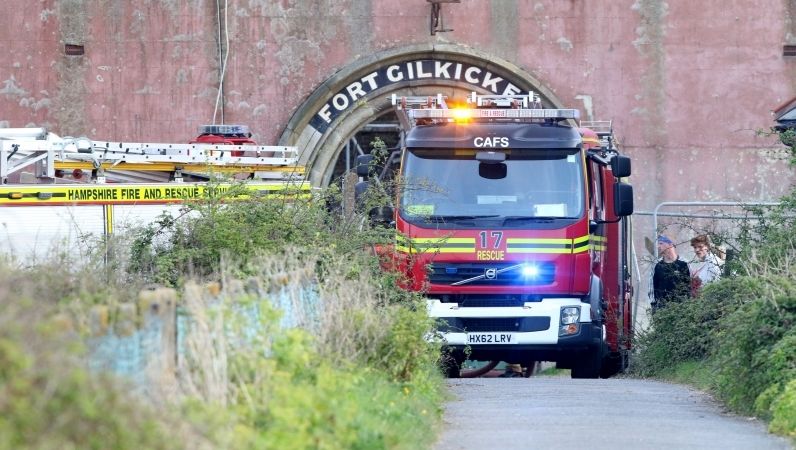 Mindless Arsonists Put Fire Fighters In Danger After Fort Gilkicker Fire