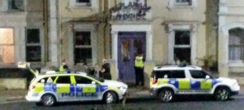 Large Police Presence  In Sandown On The Isle Of Wight  Following An Incident
