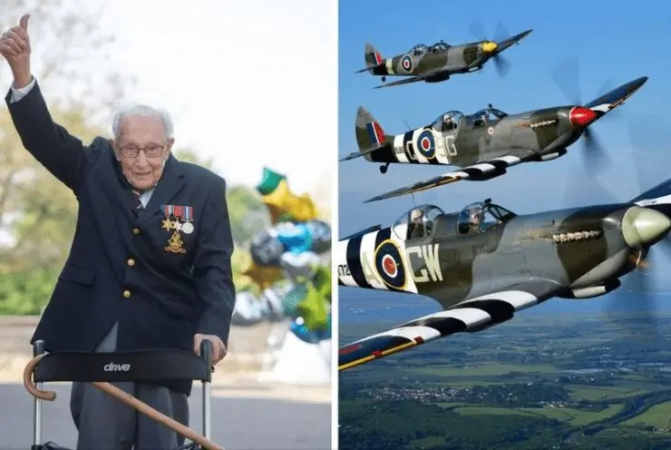 Captain Tom Moore Has Been Offered A Spitfire Flyby For His 100th Birthday As A Thank You For Raising Millions For The Nhs