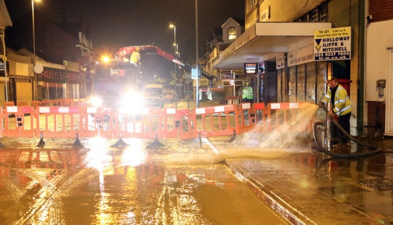 Major Road Closed After Water Main Burst In Portsmouth
