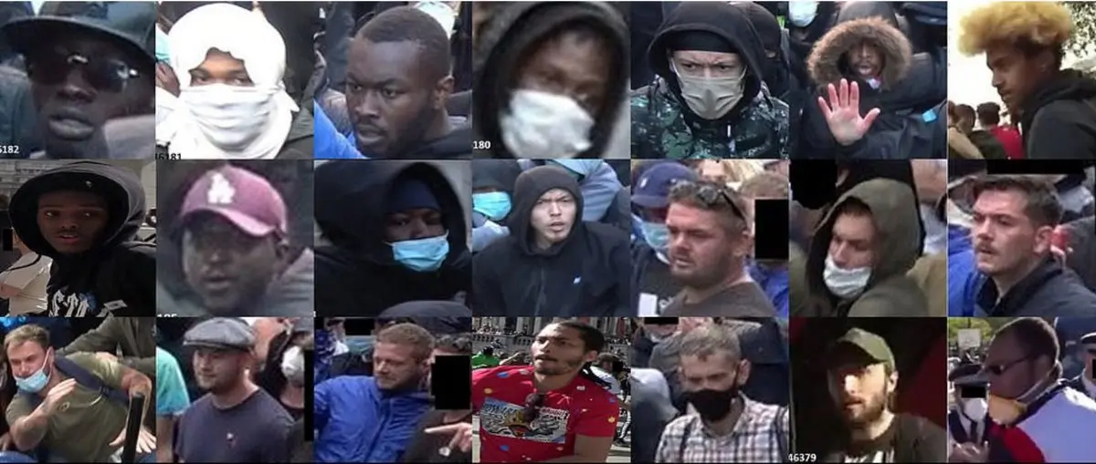 Met Release 35 Images Of People Wanted In Connection With The Investigation Into Violent Clashes In Central London During Recent Demonstrations