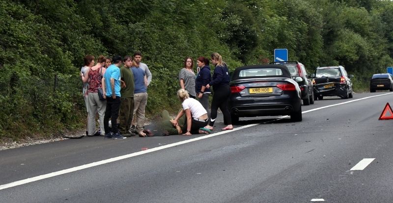 One Hurt After Three Car Collision  Causes  Traffic Chaos On The M3