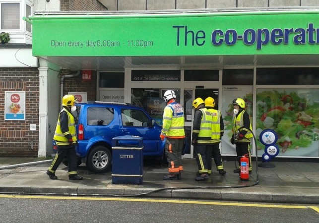 Lucky Escape For Shoppers After Car Careers Into Co-op