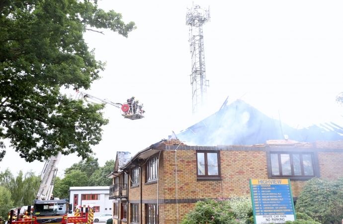 Fire Rips Through Business Centre In Bordon