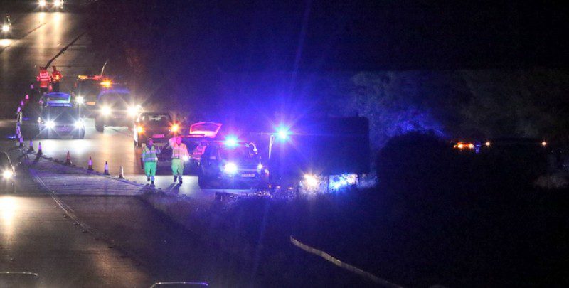 Collision Closes Motorway  Junction In Fareham