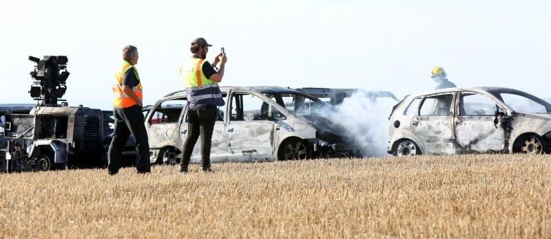 Boomtown Is On Fire.  Well The Carpark Is At Least As 60 Cars Left Gutted
