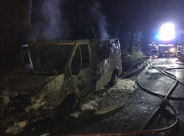 Camper Van Gutted  By Fire