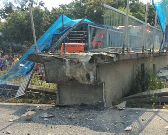 Motorcyclist Injured After The Bridge Collapsed Onto The M20 Motorway
