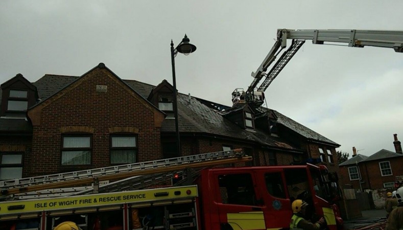 Fire Rips Through Block Of Flats On  Isle Of Wight