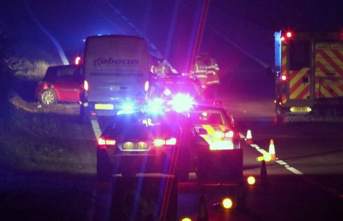 Police Close M3 Motorway Junction After Car Leaves Carriageway In Winchester