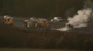M3 Chaos After A Car Fire, Broken Down Transporter And  Now An Ambulance Crash