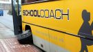 School Coach Loses Front Wheel causing Traffic Chaos in Portsmouth