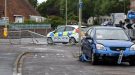 Car Mounts Roundabout Hits Railing And Lands In Garden In Gosport